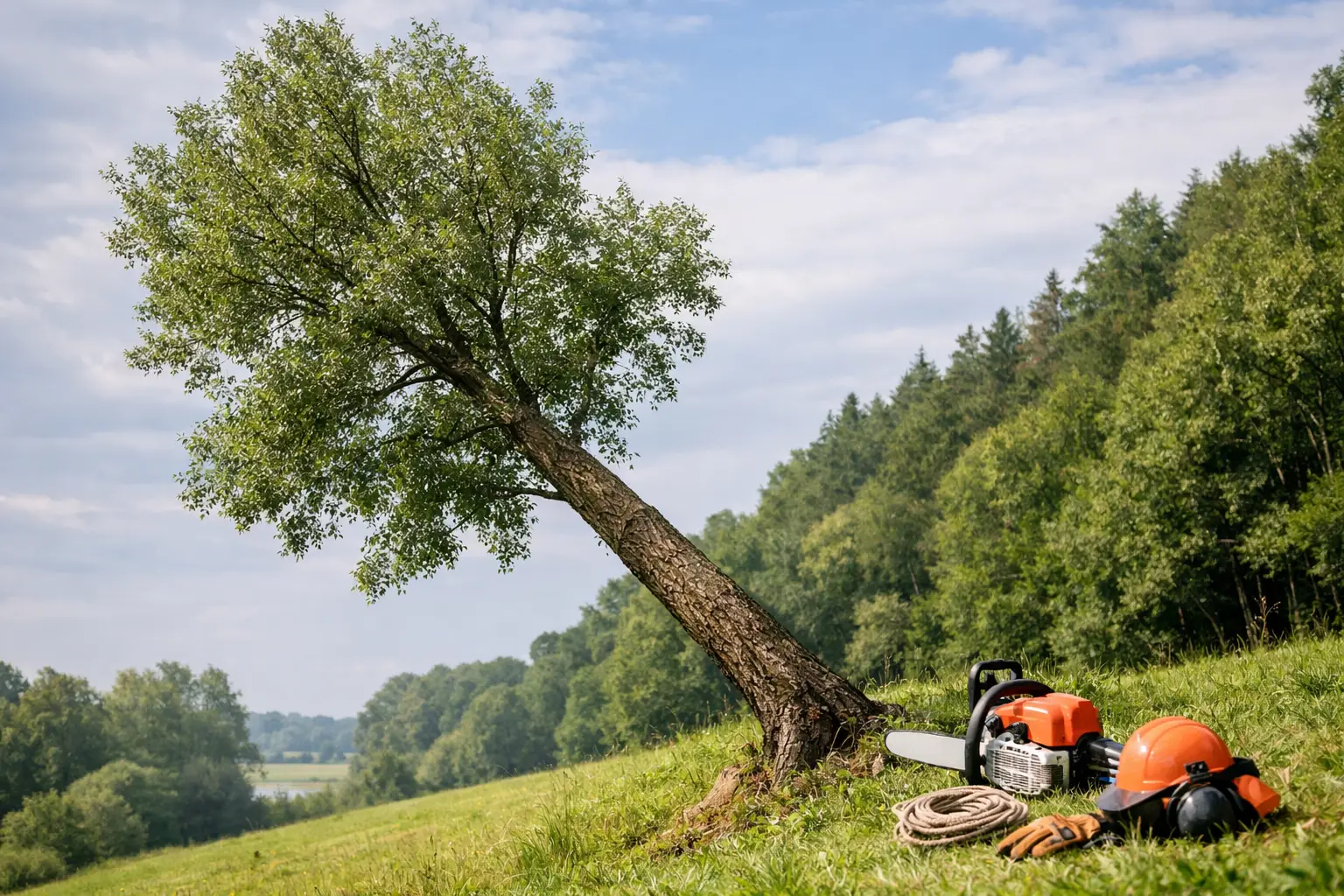 Faut-il couper un arbre penché sans attendre?