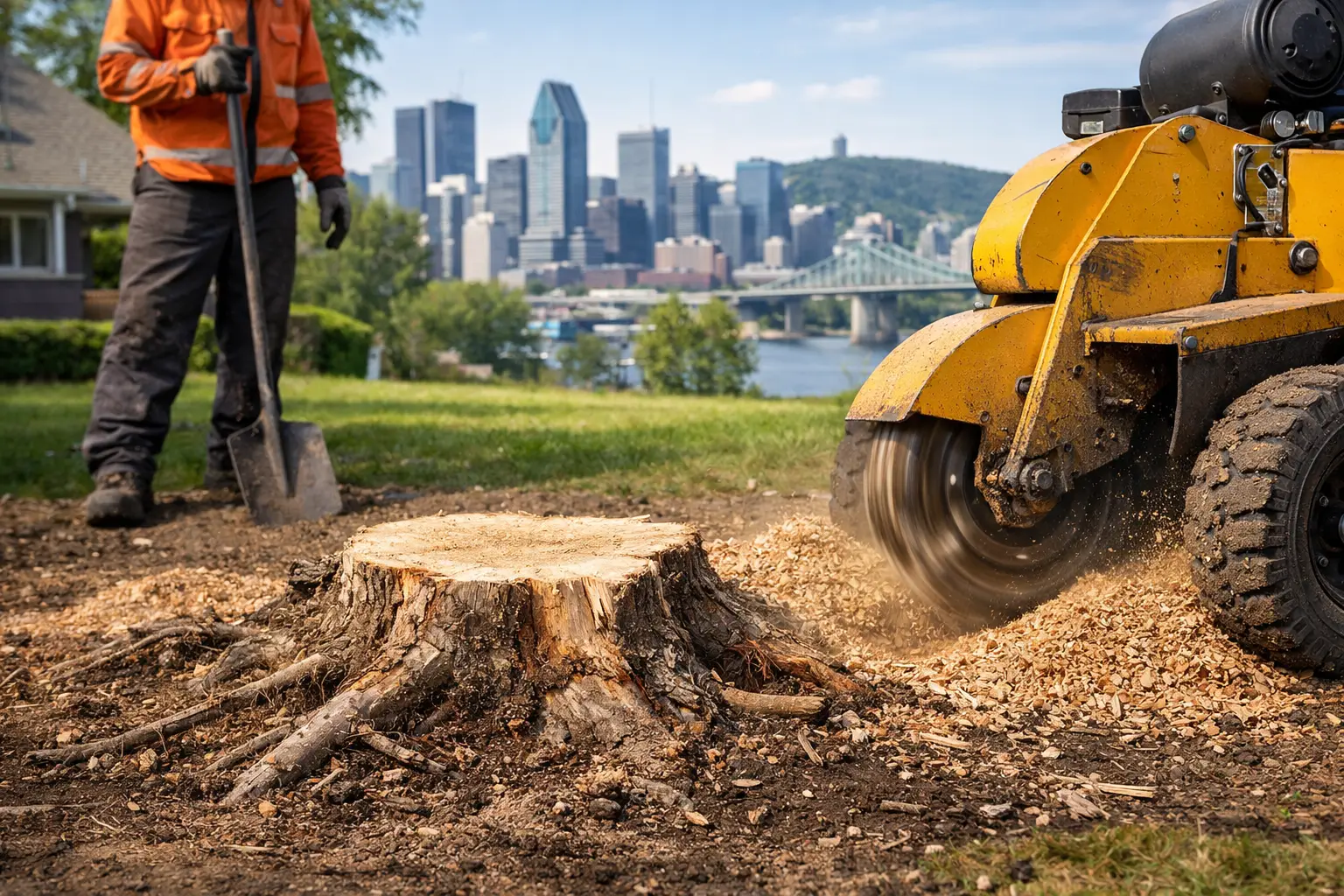 Combien coûte un essouchage à Montréal et Laval