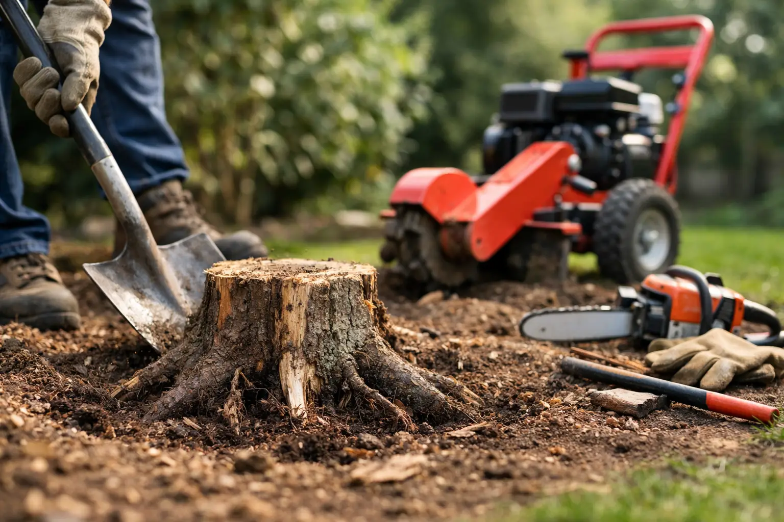 Comment enlever une souche d’arbre sans risque