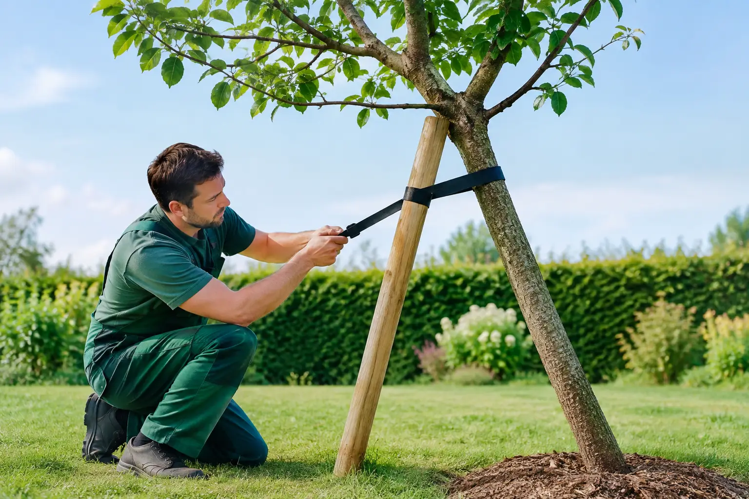 Comment stabiliser un arbre penché sans risque